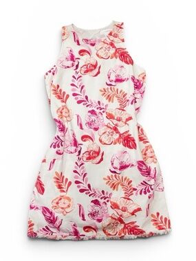 Tommy Bahama Linen Cotton Blend Sleeveless A-Line Tropical Print Dress
Medium